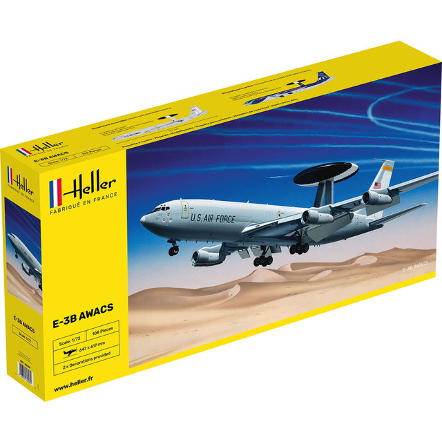【貨物輸送無料】 エレール 1/72 亜米利加軍 早期差し固める取り締まり機 E-3B AWACS セントリー プラモデル HE80308
