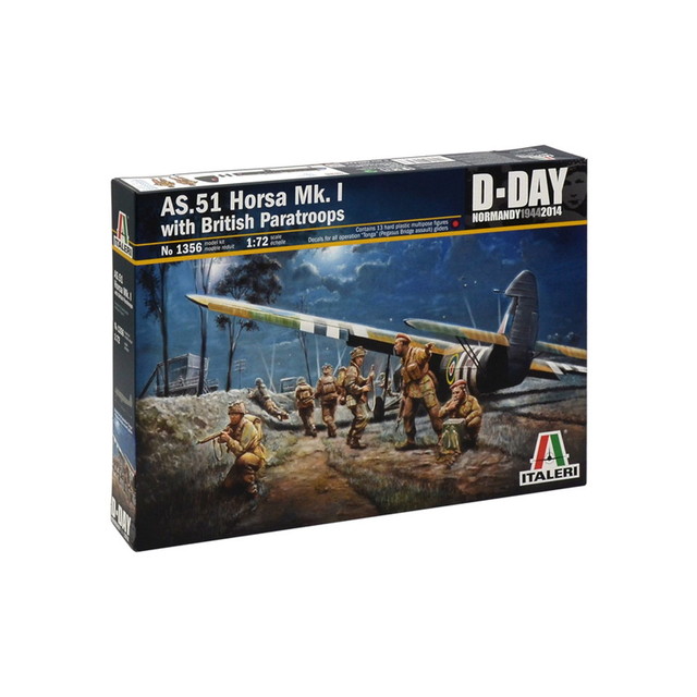 【送料無料】　イタレリ 1/72 WW.II イギリス空軍 AS.51 ホルサ Mk.I イギリス空挺部隊フィギュア付属 プラモデル IT1356
