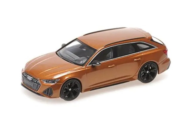【送料無料】　MINICHAMPS 1/43 アウディ RS 6 アバント 2019 ブラウンメタリック 完成品ミニカー 410018018