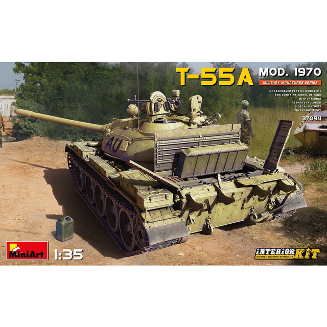 【送料無料】　ミニアート インテリアキットシリーズ 1/35 世界で使われた T-55 A 1970年生産型 フルインテリア仕様 プラモデル MA37094