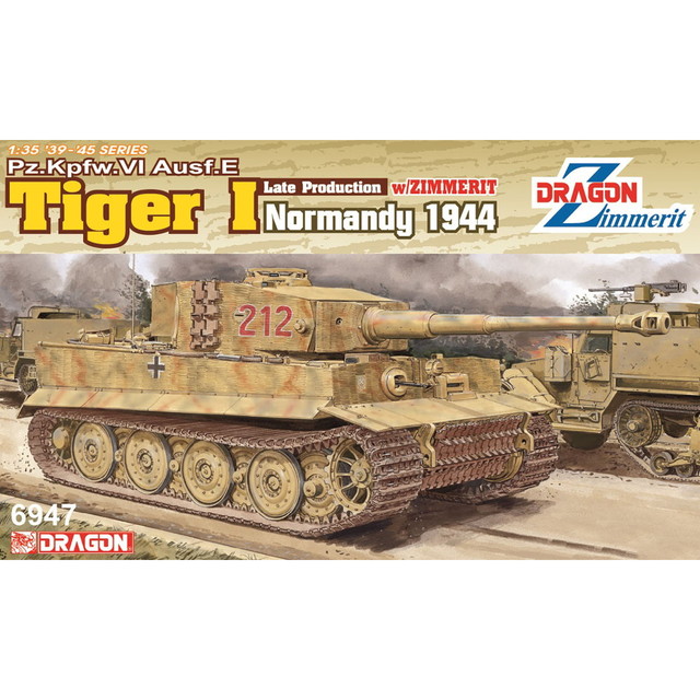 【送料無料】　ドラゴン 1/35 WW.II ドイツ軍 ティーガーI 後期生産型 ノルマンディー1944 マジックトラック/アルミ砲身/3Dプリントマズルブレーキ/ヴィットマン フィギュア付属 豪華仕様 プラモデル DR6947DX