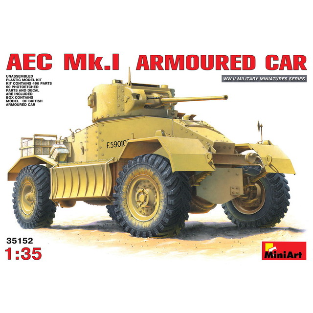 【送料無料】　ミニアート 1/35 WW.II イギリス軍 AEC Mk.I 装甲車 プラモデル MA35152