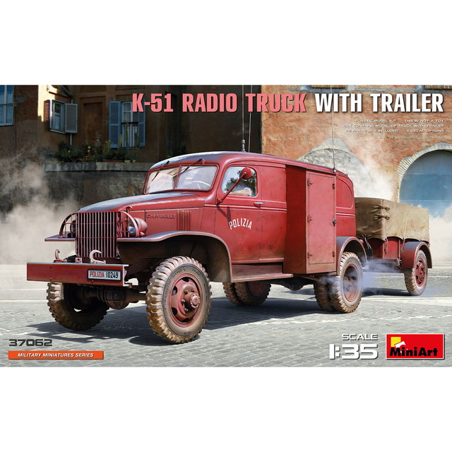 【送料無料】　ミニアート 1/35 K51 通信トラック K-52 トレーラー付属 プラモデル MA37062