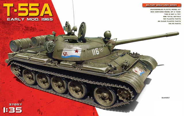 【送料無料】　ミニアート 1/35 ソビエト軍 T-55 A 初期生産型 1965年 プラモデル MA37057