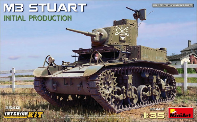 【送料無料】　ミニアート インテリアキットシリーズ 1/35 WW.II アメリカ軍 M3スチュアート 極初期生産型 インテリアパーツ付属 プラモデル MA35401