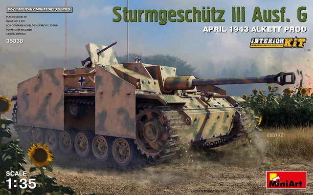 【送料無料】　ミニアート インテリアキットシリーズ 1/35 WW.II ドイツ軍 1/35 III号突撃砲G型 アルケット社製 1943年4月 フルインテリア プラモデル MA35338