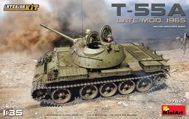 【送料無料】　ミニアート インテリアキットシリーズ 1/35 ソビエト軍 T-55 A 後期生産型 1965年 フルインテリア仕様 プラモデル MA37022