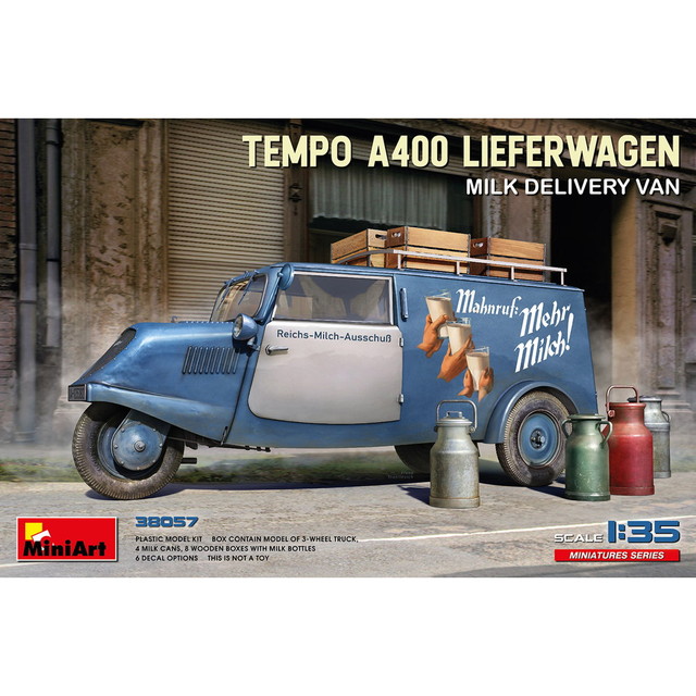 【送料無料】　ミニアート 1/35 テンポA400 リーファーワゴン 牛乳配達バン プラモデル MA38057