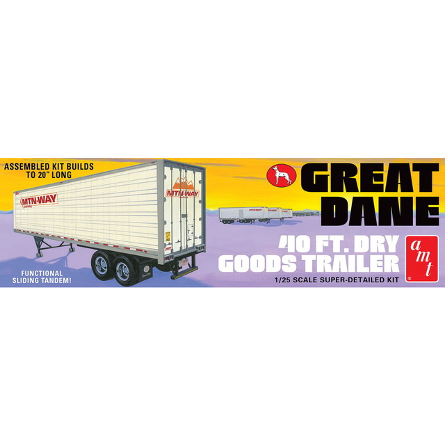 【貨物輸送無料】 AMT 1/25 グレートデン 素っ気ないヴァン トレーラ プラモデル AMT1185