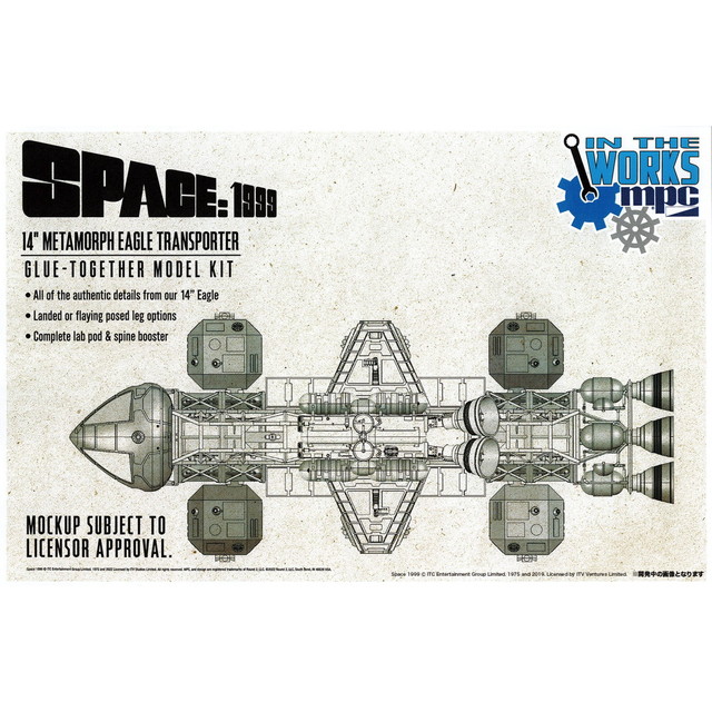 【送料無料】　MPC 1/72 スペース1999 イーグル w/ラボポッド&ブースター プラモデル MPC979