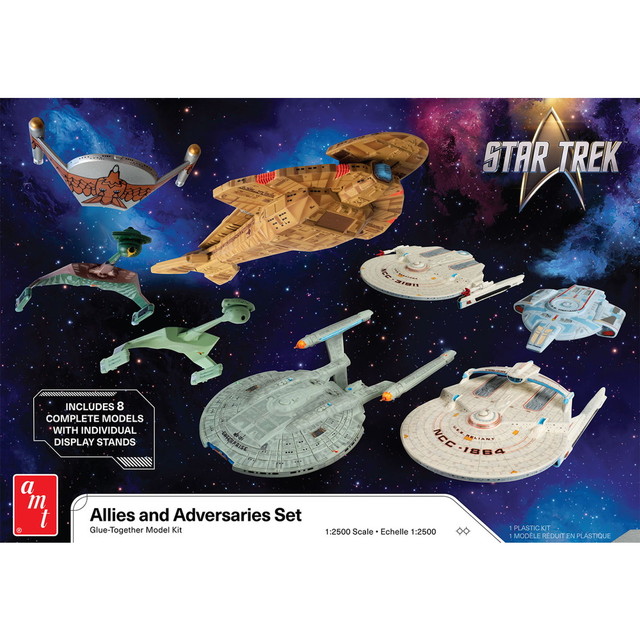【送料無料】 AMT 1/2500 スター トレック ミニスケール宇宙船 8艦セット プラモデル AMT1443