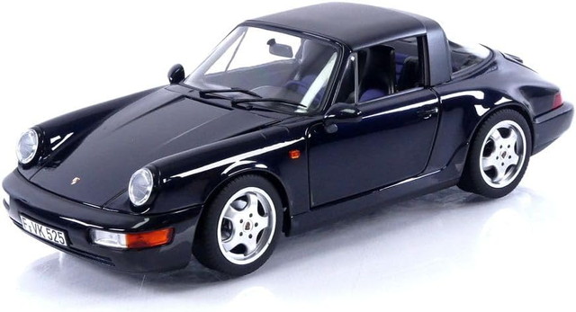 【貨物輸送無料】 NOREV 1/18 ポルシェ 911 カレラ 4 タルガ 1991 メタリックブルー 遣っ付ける品ダイキャストミニカー 187340