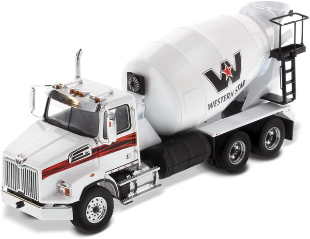 【貨物輸送無料】 DIECAST MASTERS 1/50 Western Star 4700 SB 混凝土ミキサー 白いこと 遣っ付ける品ダイキャストミニカー 71035
