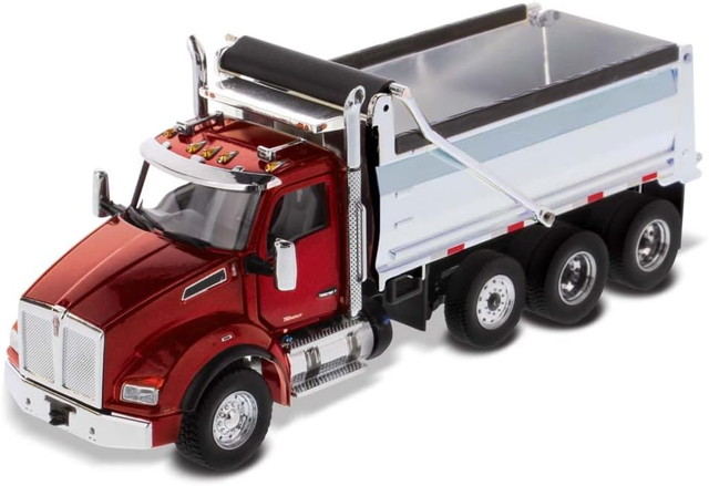 【貨物輸送無料】 DIECAST MASTERS 1/50 ケンワース T880 SBFA ダンプ車 ラディアントレッドキャブ クローム上半身 遣っ付ける品ダイキャストミニカー 71059