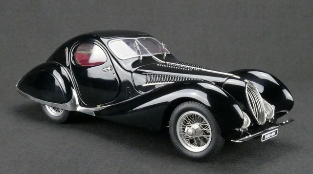 【貨物輸送無料】 CMC 1/18 タルボ-ラーゴ クーペ T150 C-SS 1937-39 黒いこと 遣っ付ける品ダイキャストミニカー M166