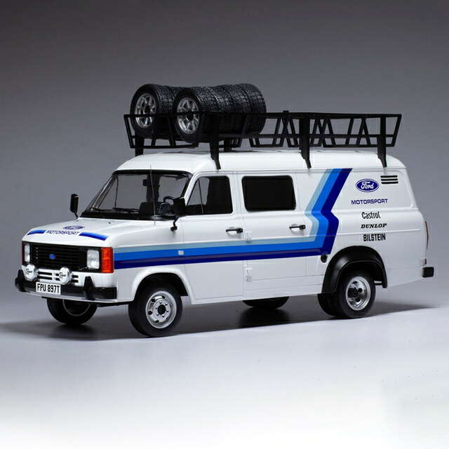 【送料無料】　IXO MODELS 1/18 フォード トランジット MK II Team FORD ルーフラック付 完成品ダイキャストミニカー 18RMC073XE｜トイスタジアム1号店