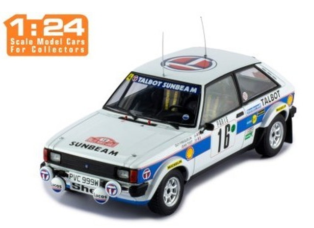 【貨物輸送無料】 IXO MODELS 1/24 タルボ サンビーム 芙蓉 1981年モンテカルロ #16 G.Frequelin/J.Todt 遣っ付ける品ダイキャストミニカー 24RAL023A