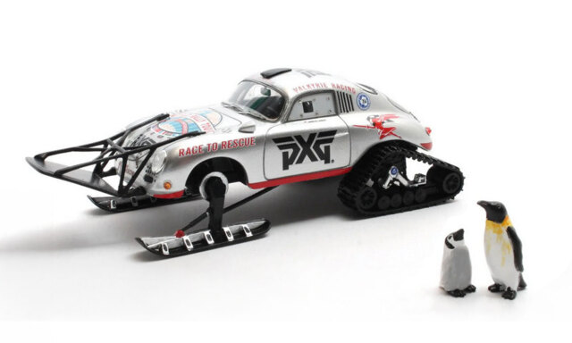 【送料無料】 MATRIX 1/43 ポルシェ 356A ヴァルキリー レーシング 2021年南極アイス チャレンジ + ペンギン母子フィギュア 完成品ミニカー MXR41607032|トイスタジアム1号店