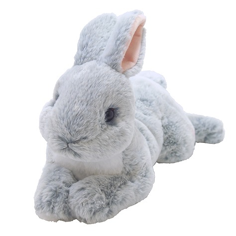 楽天市場 送料無料 ひざうさぎ ぬいぐるみ グレー 動物 アニマル 全長37cm トイスタジアム1号店