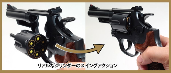 市販 クラウンモデル SW M19 .357 コンバットマグナム 4インチ ブラック ウッドタイプグリップ エアーコッキングリボルバー 10歳以上用  novomont.si