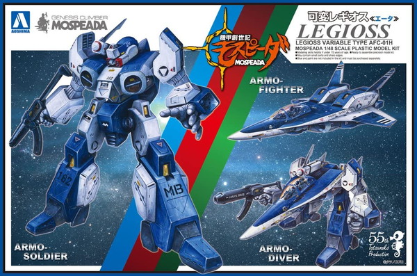 【送料無料】　アオシマ 1/48 機甲創世記モスピーダ 可変レギオス エータ プラモデル画像