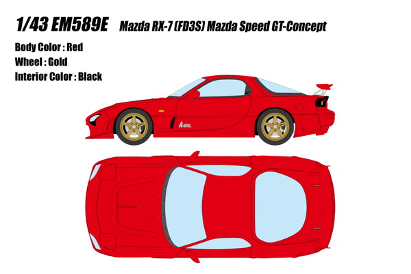 【送料無料】　EIDOLON 1/43 マツダ RX-7 (FD3S) マツダスピード GTコンセプト レッド 完成品ミニカー EM589E