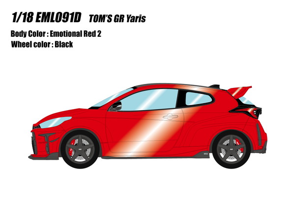 【送料無料】　EIDOLON 1/18 トムス GRヤリス 2021 エモーショナルレッド2 完成品ミニカー EML091D