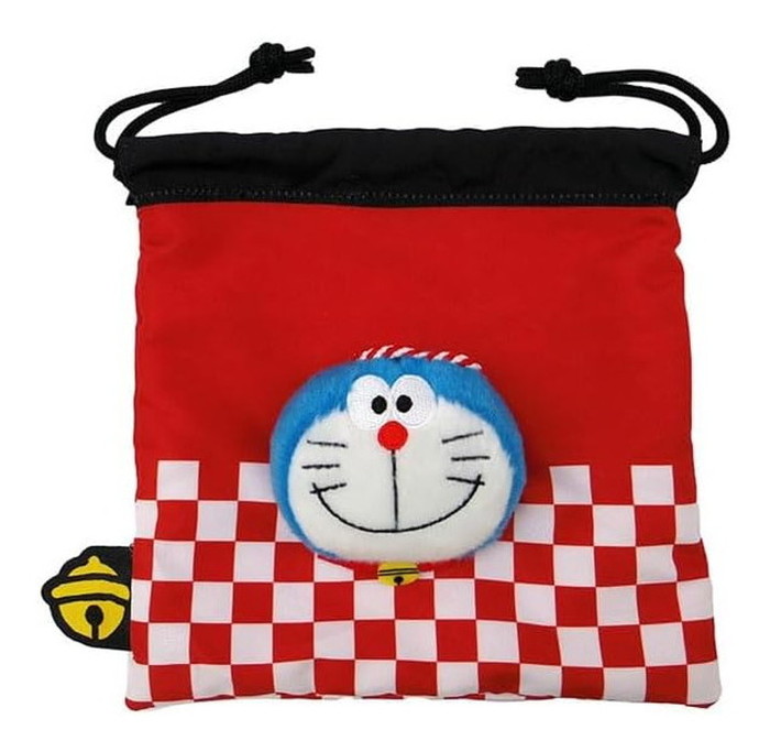 6月発売予定　【定形外郵便送料無料】　I’m Doraemon ドラえもん ハッピ ボアフェイス巾着 レッド画像