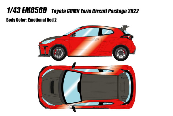 【送料無料】　EIDOLON 1/43 トヨタ GRMN ヤリス Circuit Package 2022 エモーショナルレッド2 完成品ミニカー EM656D
