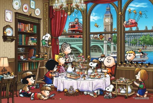 希少　新品　未開封　スヌーピー　パズル　窓辺のティータイム　1000P　アポロ社 引上品】◇希少品◇1000ピースジグソーパズル PEANUTS