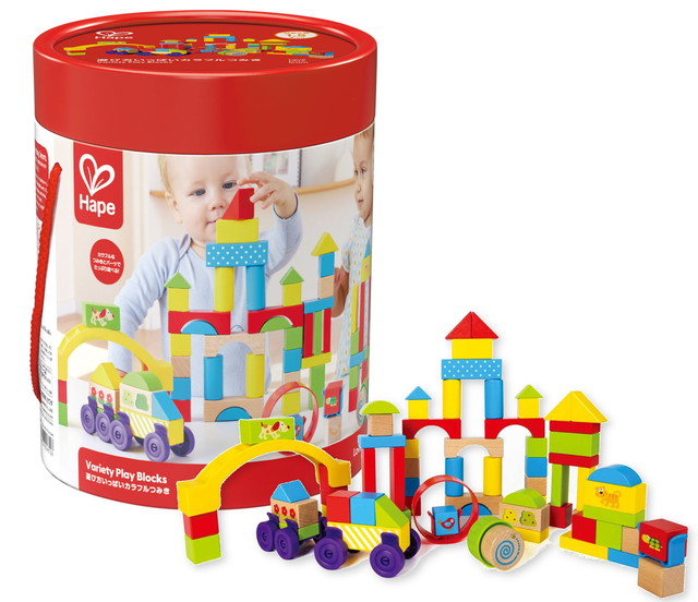 Hape(ハペ) 積み木(白木&amp;カラー)100 E0427A 6943478020337_01.jpg