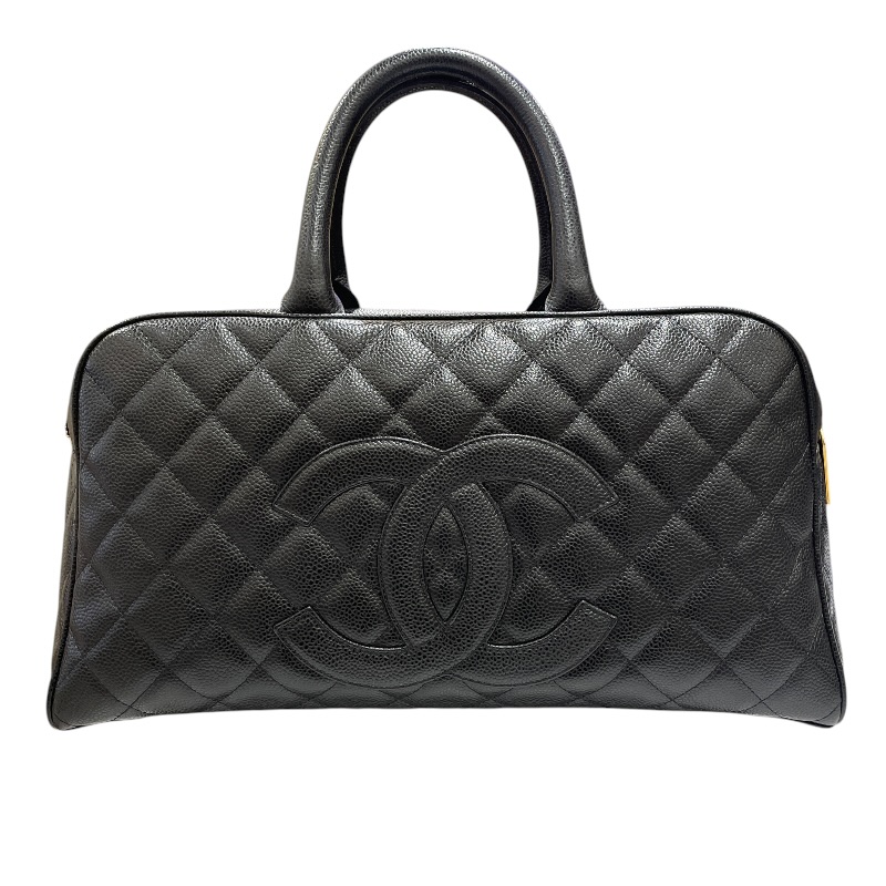 シャネル CHANEL マトラッセ ボストンバッグ A20997 8番台 ブラック ゴールド金具 キャビア レディース ハンドバッグ【中古】|OKURA(おお蔵)店