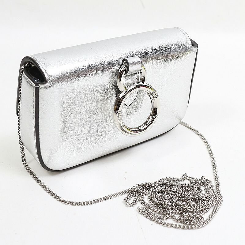 フェンディ Fendi ナノ バゲット 7ar844 銀鼠 レディース ショルダーバッグ 中古 Onlymemorablegifts Com