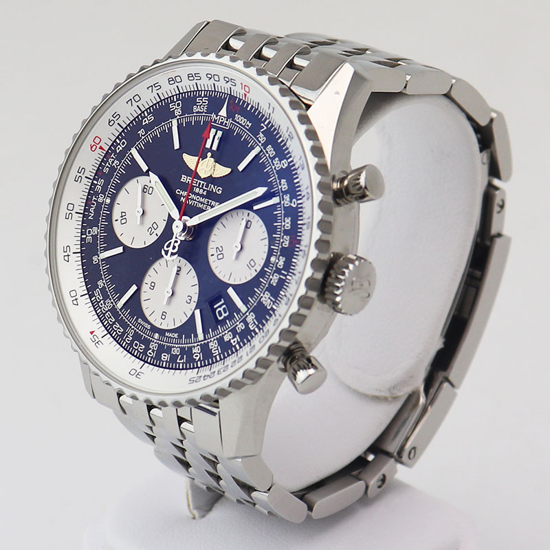 保障できる ブライトリング 腕時計 中古 Breitling Ab0121211b1a1 A022b 1np クロノグラフ43 B01 ナビタイマー1 メンズ腕時計 Medeor In