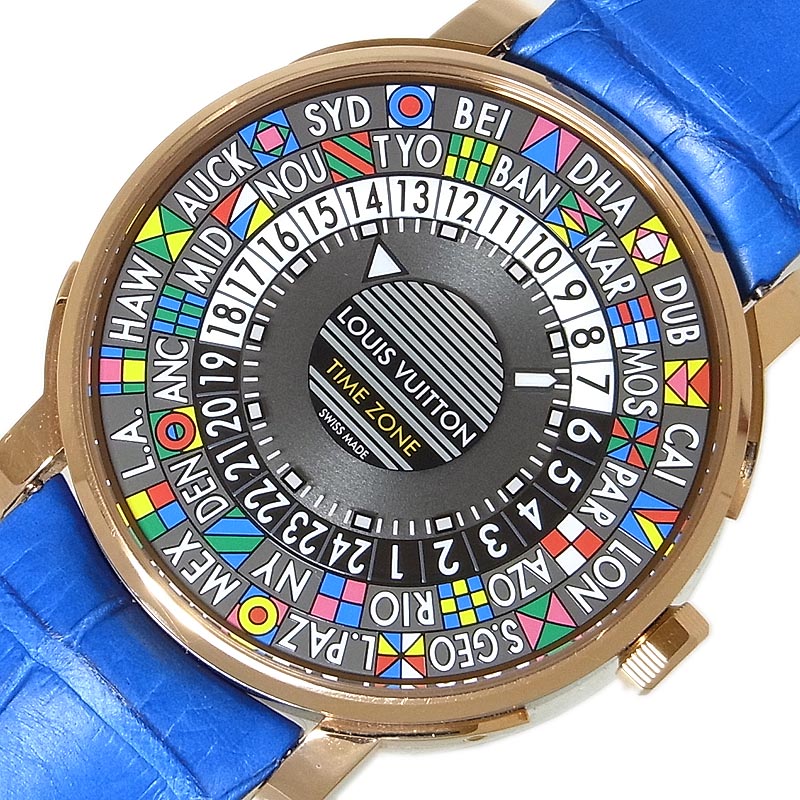 楽天市場 先着順 最大3万円offクーポン ルイ ヴィトン Louis Vuitton エスカル タイムゾ ン Q5ek4 自動巻き メンズ 腕時計 中古 Okura おお蔵 楽天市場店