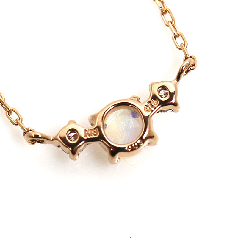 楽天市場 エテ Ete オパールネックレス K18pg ダイヤモンド ペンダント レディース ジュエリー アクセサリー 中古 Okura おお蔵 楽天市場店