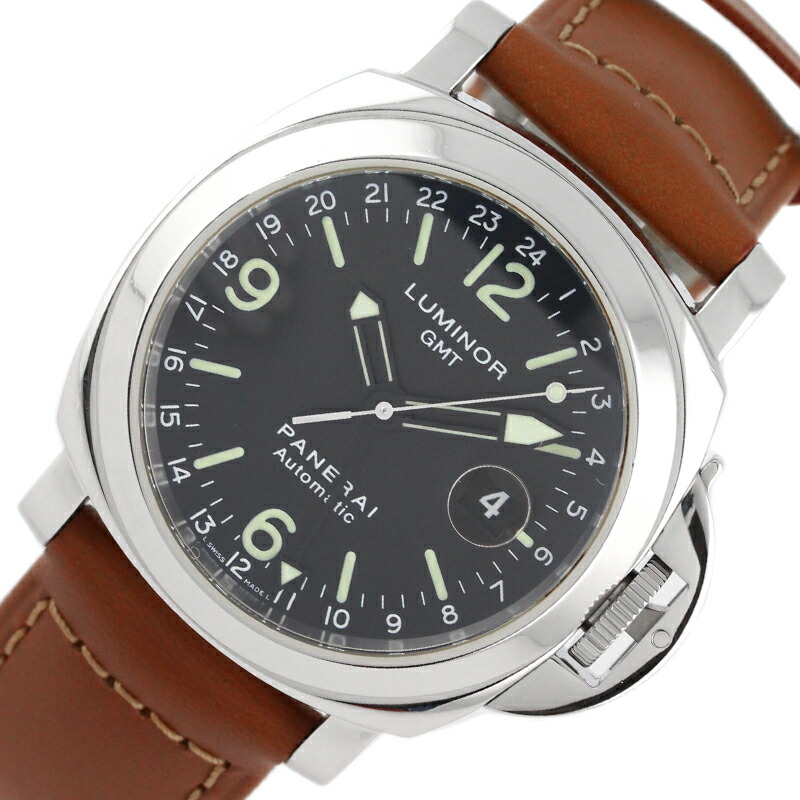 最安 腕時計 中古 メンズ 自動巻き Pam00063 Gmt ルミノール Panerai パネライ 010920253 Hamrahtrader Com