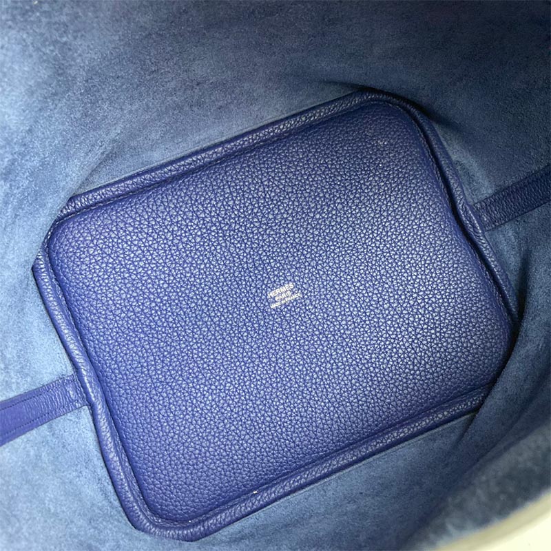 エルメス Hermes ピコタンロックmm ブルーサフィール 銀灰色金具 レディース ハンドバッグ 中古 Wikiimpact Com