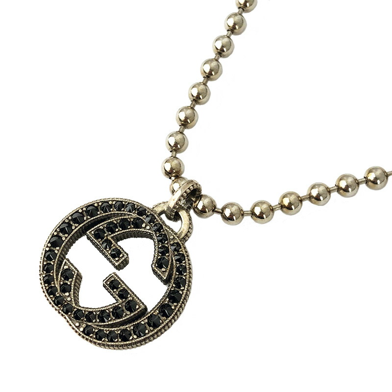 楽天市場 グッチ Gucci インターロッキングg ストーン ネックレス ペンダント Sv925 レディース メンズ アクセサリー 中古 Okura おお蔵 楽天市場店