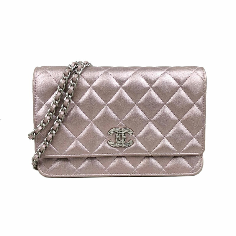 シャネル Chanel チェーンウォレット コーティンぐレザー マット 金具 ピンク ショルダーバッグ レディース 中古 Pressclubvartha Com