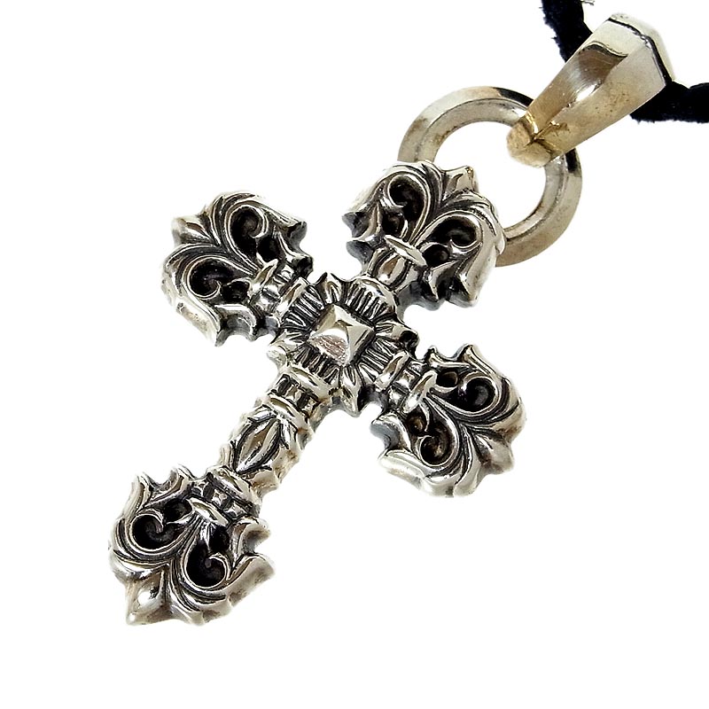 Crハーツ Chrome Hearts フィリグリークロス レザーチョーカー Ag925 レザー 宝飾品 中古 クロムハーツ ネックレス メンズ 貨物輸送無料 Pasadenasportsnow Com