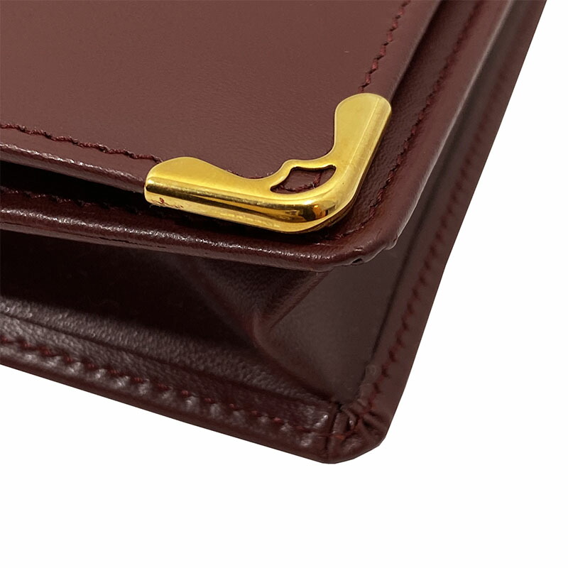 35 割引最適な価格 カルティエ Cartier 長財布 がま口 ファスナー付き 財布 ボルドー ゴールド レディース メンズ マストライン 中古 服飾小物 ブランド別 ファッション App Gimpanews Com
