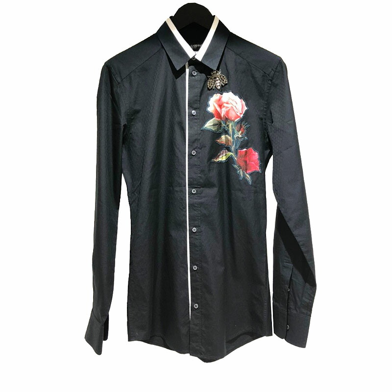 お有利なクーポン別れ別れ内 9 9 分秒 ドルチェ ガッバーナ Dolce Gabbana 名文ジャージ G5ep4z ビジュー サイズ 37 ニグロ 長袖シャツ メンズ 中古 Olc54 Fr