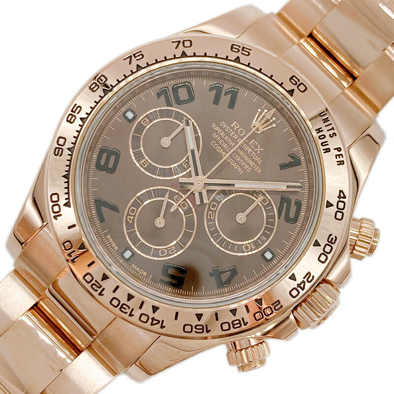 ロレックス Rolex デイトナ ギャランティー付き 16年 チョコ 自動巻き メンズ 腕時計 中古 Ice Org Br