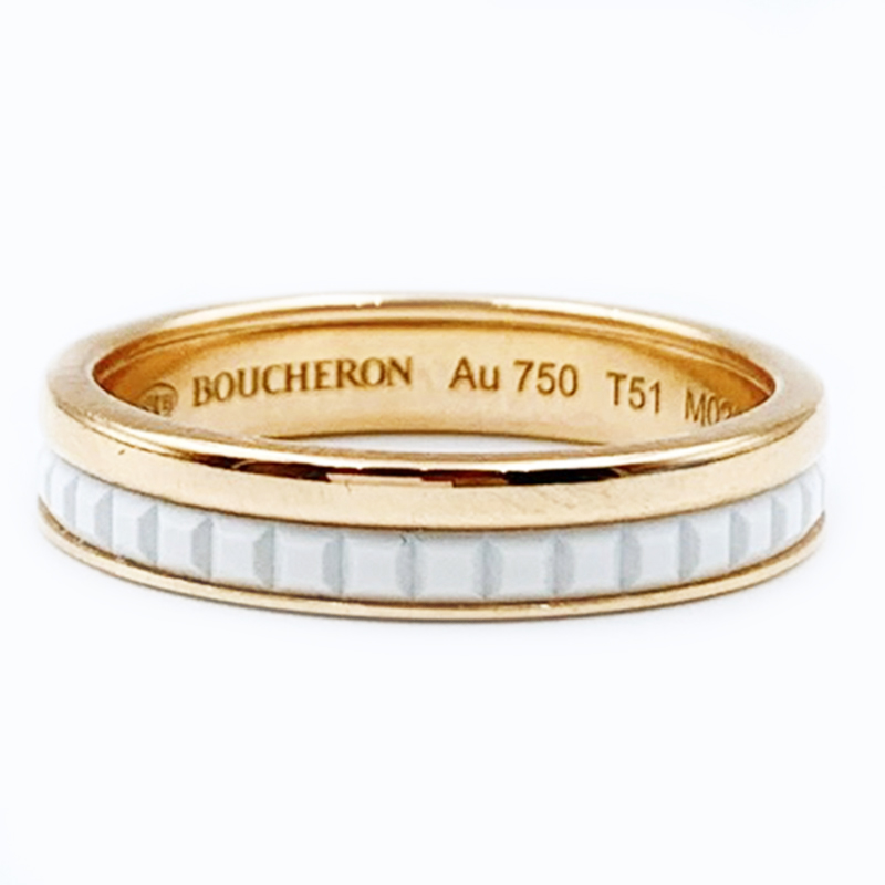 【楽天市場】ブシュロン BOUCHERON キャトル ホワイトリングハーフ K18ピンクゴールド ジュエリー【中古】：OKURA（おお蔵）楽天市場店