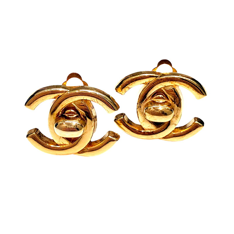 オープニング シャネル CHANEL ターンロック イヤリング 96P