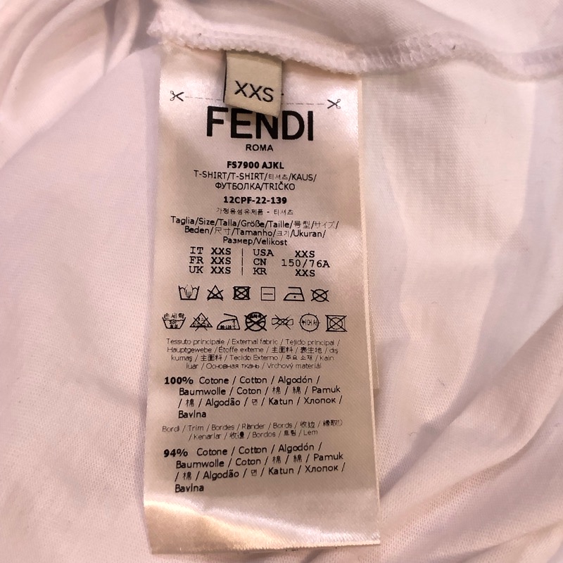 フェンディ FENDI FENDACE レディース 半袖Ｔシャツ ロゴTシャツ