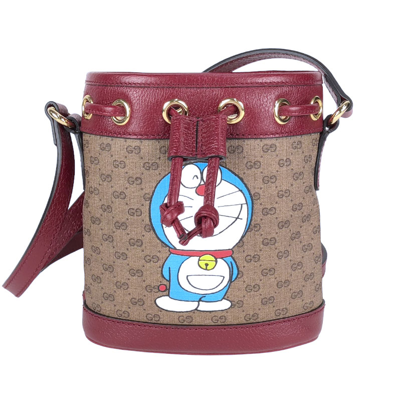 ネット限定】 グッチ GUCCI ミニ バケットバッグ ドラえもんコラボ