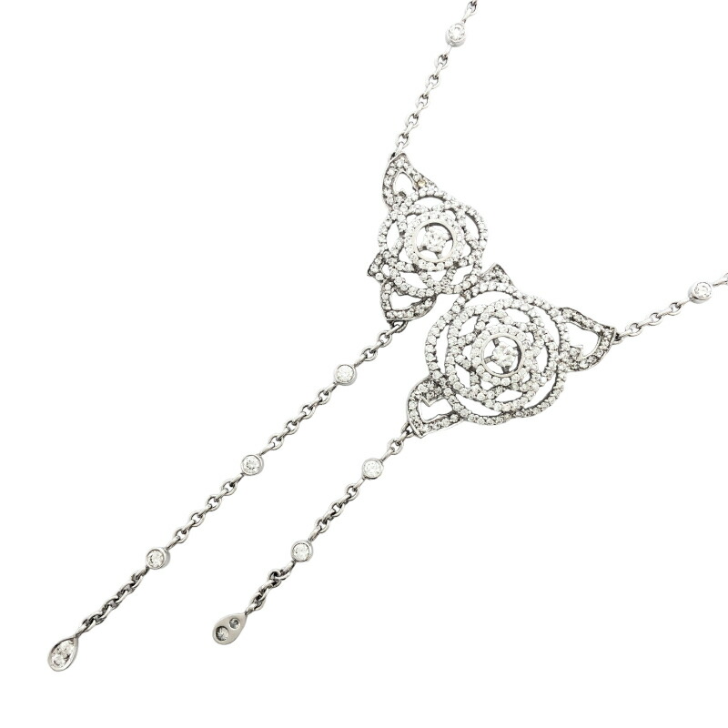 ピンクカメリアで上品で可憐な印象に♪【CHANEL】ネックレス CAMELIA シャネル ネックレス レディース カメリア 1Pダイヤ