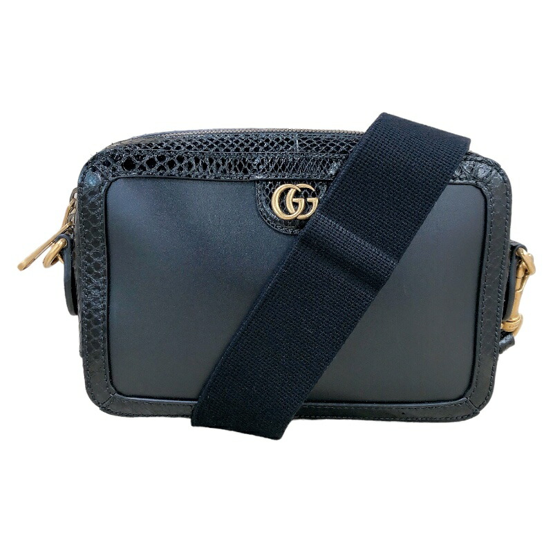 GUCCI ショルダーバッグ 黒 GUCCI - グッチ ショルダーバッグ GGキャンバス 黒 019・0348